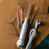 Импульсный массажер BP-7000 sertsa®/СЭРЦА с 5 насадками для проблемной кожи головы, для тела и лица